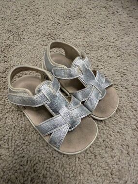 See Kai Run Silver Metallic Toddler Sandals